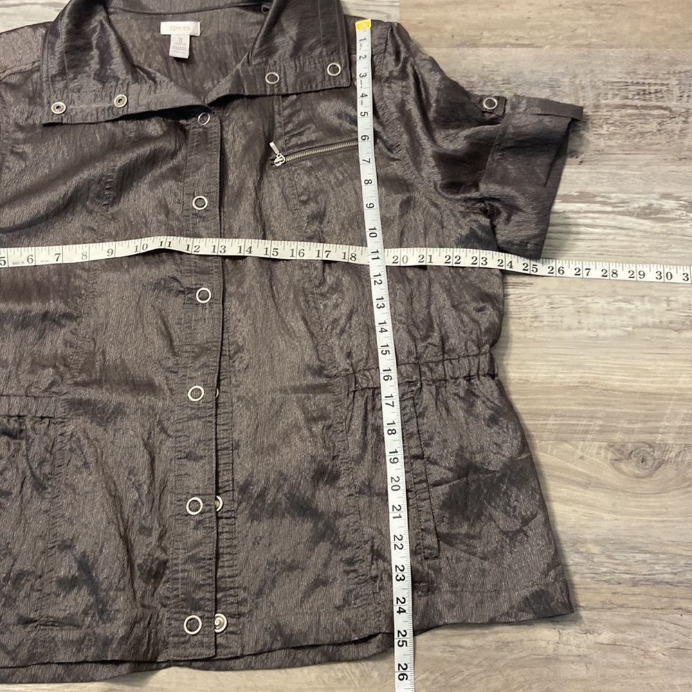 Chico’s Brown Metallic Jacket - image 7